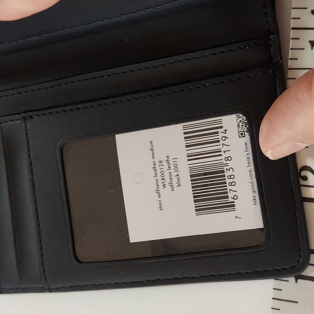 NWT Kate Spade NY Staci ifold Wallet Saffiano Leather Black - Picture 13 of 13